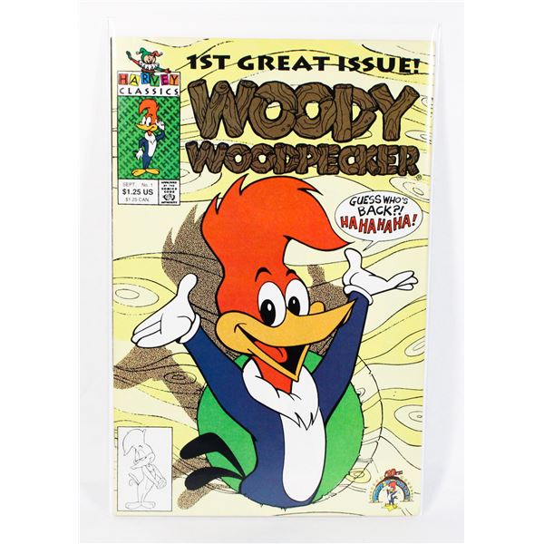 #1299 HARVEY COMICS WOODY WOODPECKER #1 1991