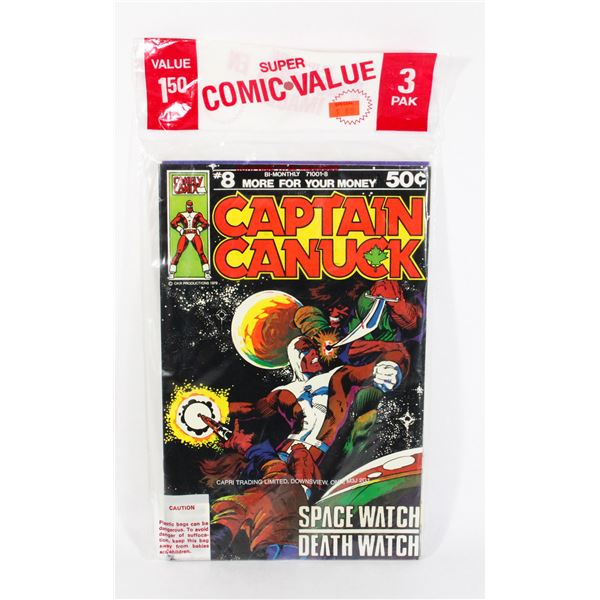 #1326 SEALED SUPER COMIC VALUE BAG CAPTAIN CANUCK