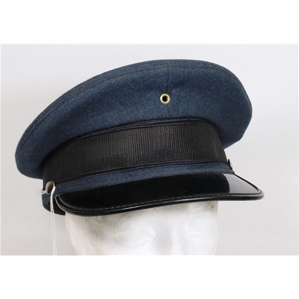 COLD WAR ERA PLAIN BLUE PEAKED CAP W/O BADGE