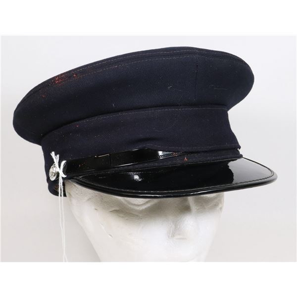 VINTAGE CANADIAN FIRE DEPARTMENT PEAKED CAP