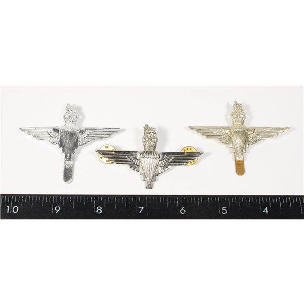 BRITISH PARACHUTE REGIMENT CAP BADGE SOLID BACK