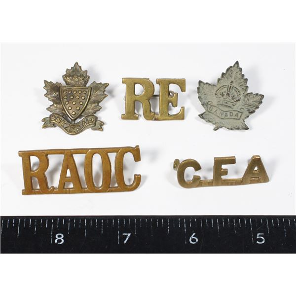EARLY CANADA COLLAR BADGE WORN CONDITION