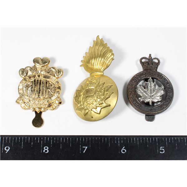 PRINCESS OF WALES OWN REGIMENT CAP BADGE + 2