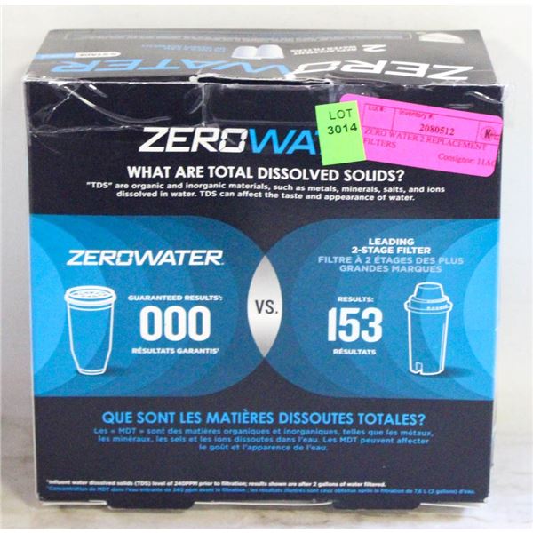 ZERO WATER 2 REPLACEMENT FILTERS