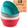 Image 1 : NEW SET OF 4 RED RIVER BAMBOO FIBRE SNACK BOWLS