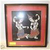 Image 1 : VINTAGE KINNARA SILK THAI PAINTING FRAMED 16.5 X