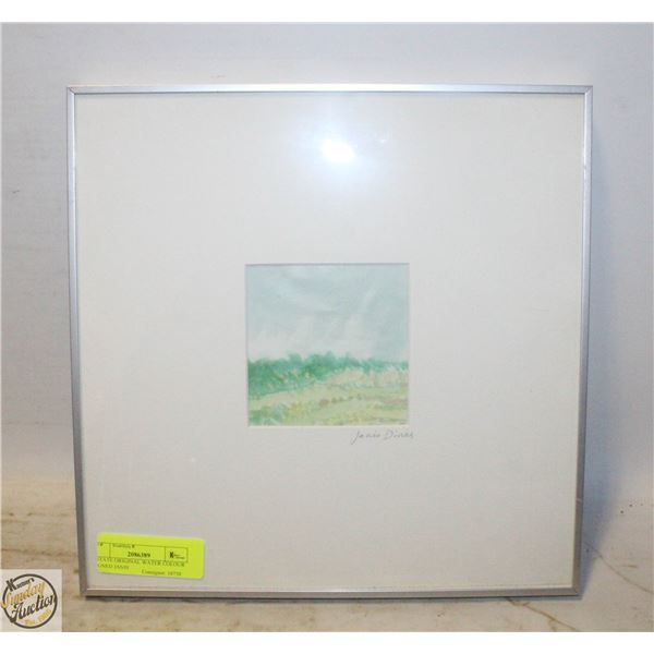 ESTATE ORIGINAL WATER COLOUR SIGNED JANIS