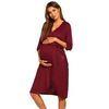 Image 1 : NEW EKOUAER 3-IN-1 HOSPITAL GOWN MATERNITY DRESS S