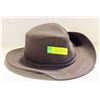 Image 1 : HENSCHEL BROWN LEATHER WESTERN AUSSIE HAT SIZE L