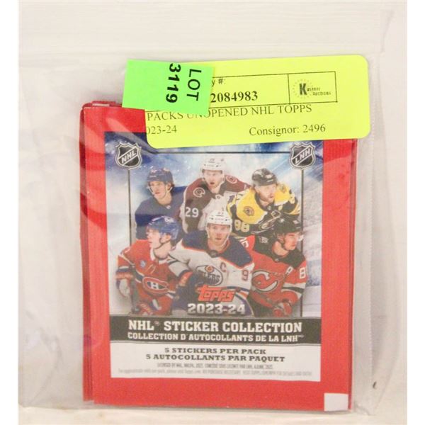 5 PACKS UNOPENED NHL TOPPS 2023-24