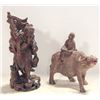 Image 1 : SET OF HAND CARVED ORIENTAL WOODEN STATUES