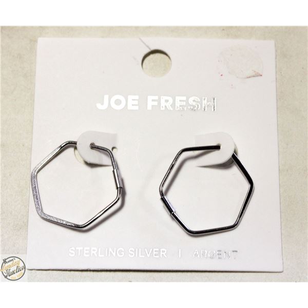 NEW STERLING SILVER HOOP STYLE EARRINGS