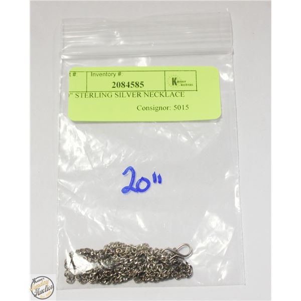 20" STERLING SILVER NECKLACE