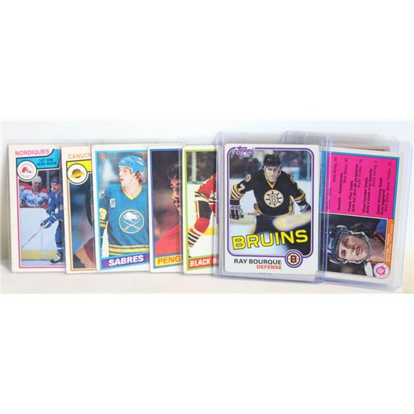 10 1980?S CARDS BOSSY, TROTTIER, ROOKIES, ETC