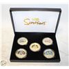 Image 1 : THE SIMPSONS 5 PIECE COIN SET IN BOX
