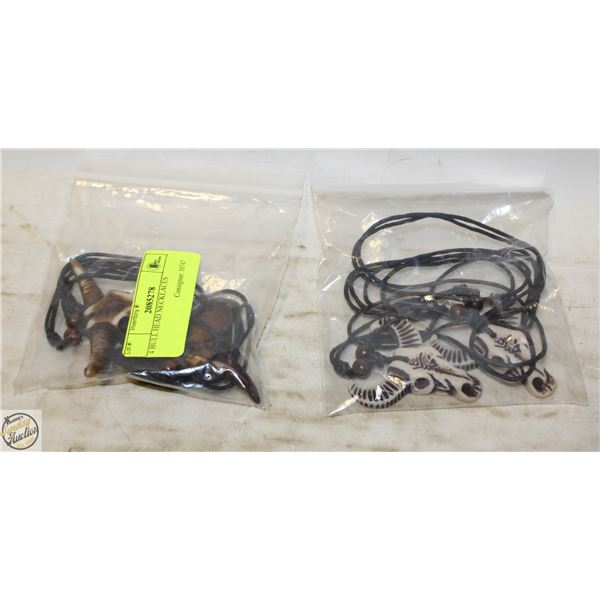 4 BULL HEAD NECKLACES
