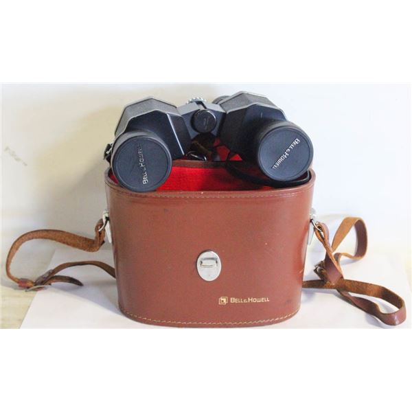 BELL & HOWELL 8X40 WITH LEATHER CASE