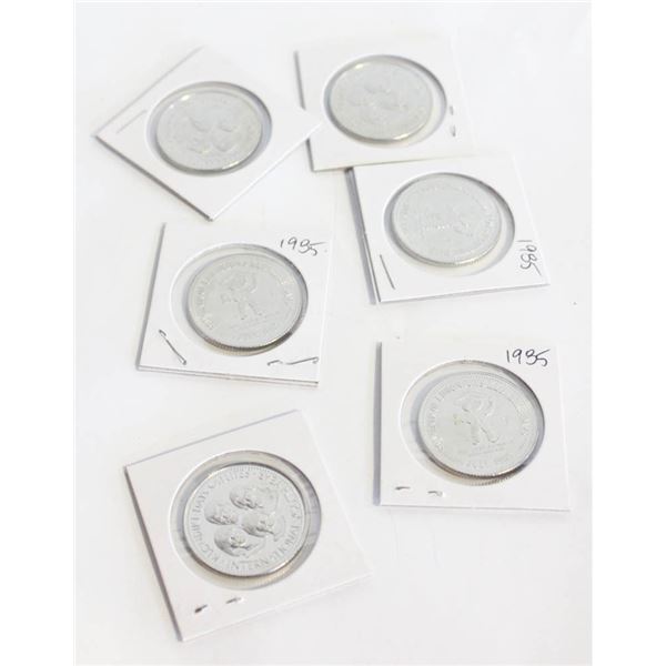 1985 KLONDIKE DOLLARS EDMONTON SET OF 6