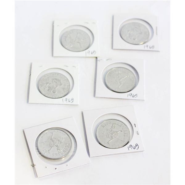 1968 KLONDIKE DOLLARS EDMONTON SET OF 6