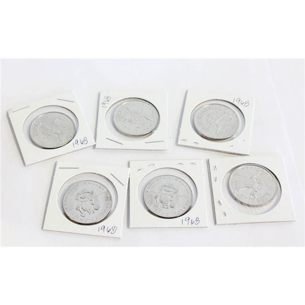 1968 KLONDIKE DOLLARS EDMONTON SET OF 6