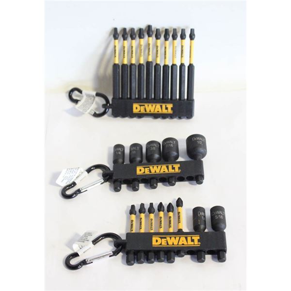 3 PACKS OF DEWALT NUT / SCREWDRIVER BITS