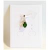 Image 1 : #138-NATURAL GROOM DIOPSIDE & CZ PENDANT