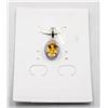 Image 1 : #46-NATURAL YELLOW CITRINE & CZ PENDANT