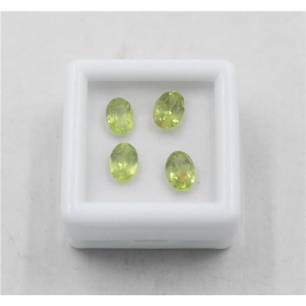 #211-NATURAL GREEN PERIDOT GEMSTONES 3.5CT