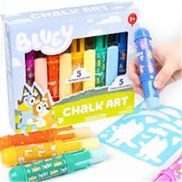 BRAND NEW BLUEY CHALK ART 5 CHALK HOLDER