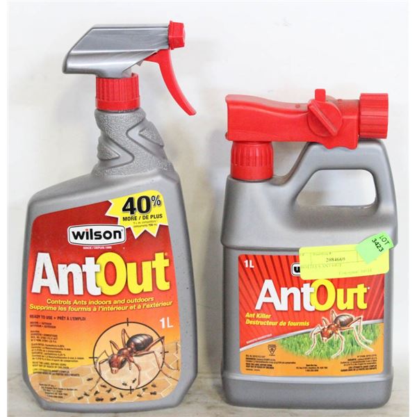 2 BOTTLES ANT OUT