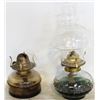Image 1 : TWO VINTAGE OIL LAMPS - ONE HOBNAIL,