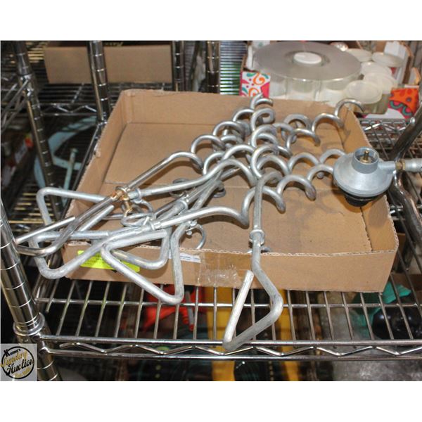 SET OF 6 CORKSCREW GROUND ANCHORS