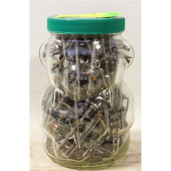 VINTAGE GLASS PEANUT BUTTER JAR