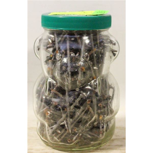 VINTAGE GLASS PEANUT BUTTER JAR