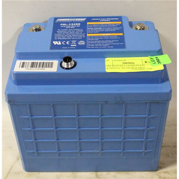 POWERSOURCE LITHIUM ION PHOSPHATE RECHARGEABLE