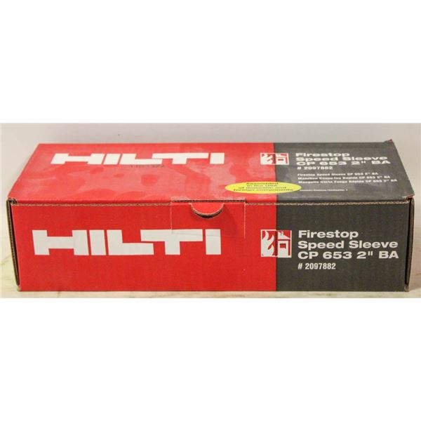1 X HILTI FIRESTOP SPEED SLEEVE CP 653 2" BA # 20