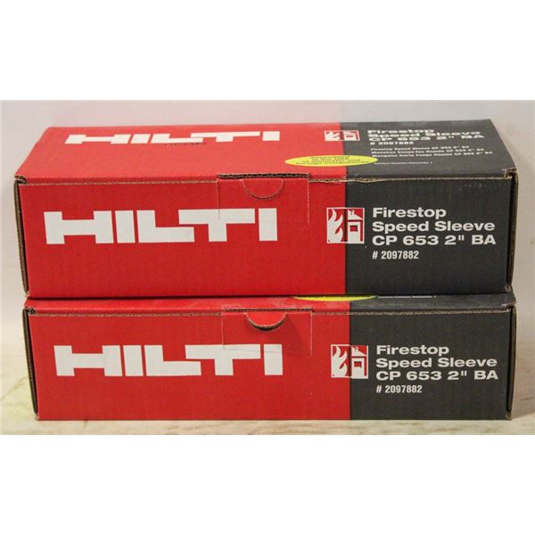2 xHILTI FIRESTOP SPEED SLEEVE CP 653 2" BA # 209