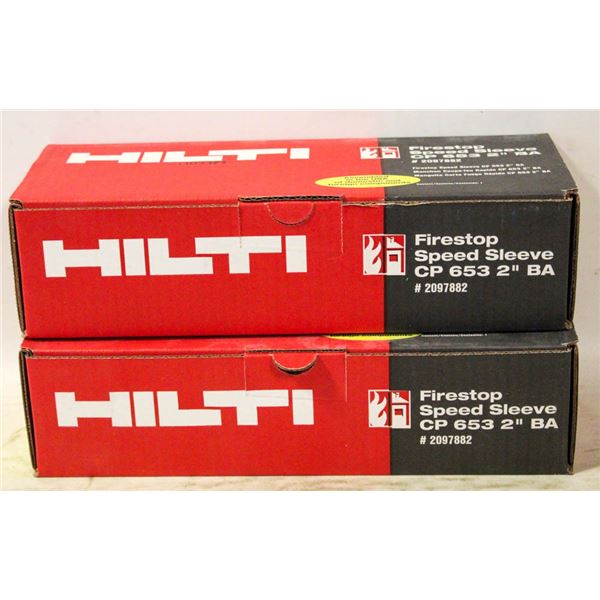 2 xHILTI FIRESTOP SPEED SLEEVE CP 653 2" BA # 209