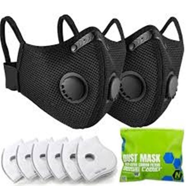 NEW BASECAMP DUST MASK BLACK WITH CARBON FILTERS