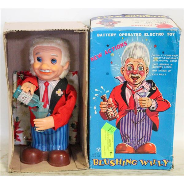 VINTAGE BLUSHING WILLY ELECTRO TOY