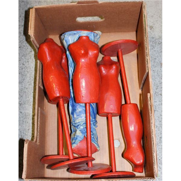 SET OF 6 MANNEQUIN TORSO'S 16"H