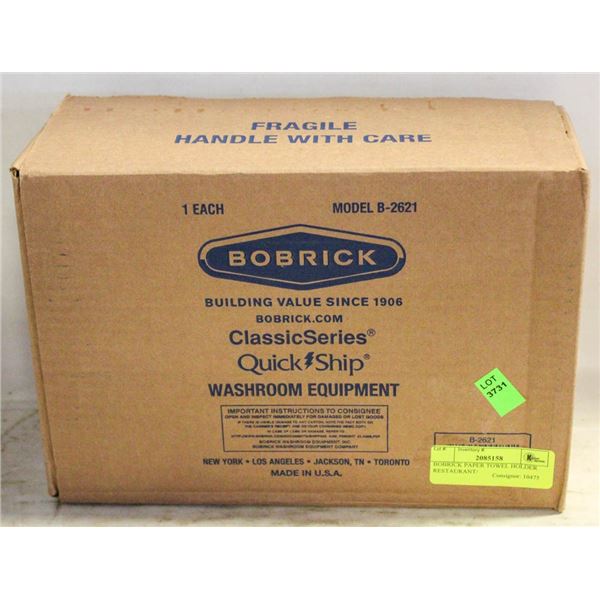 BOBRICK PAPER TOWEL HOLDER RESTAURANT/