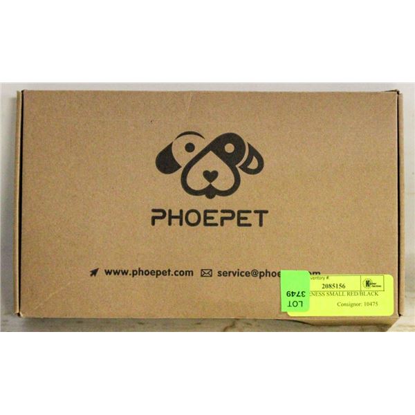 DOG HARNESS SMALL RED/BLACK