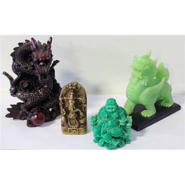 ASIAN DECOR STATUE LOT