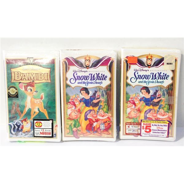 3 NEW ORGINAL DISNEY IN PLASTIC- BAMBI,