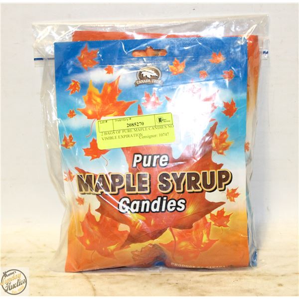 2 BAGS OF PURE MAPLE CANDIES NO VISIBLE EXPIRATION