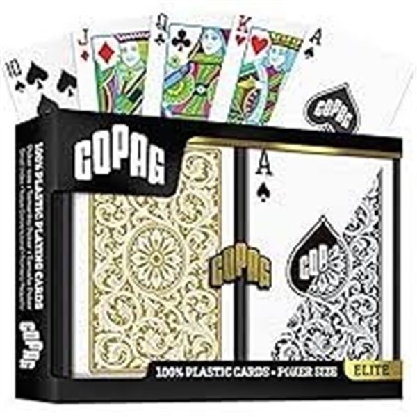 NEW COPAG 2 SET PLASTIC CARDS POKER SIZE ELITE