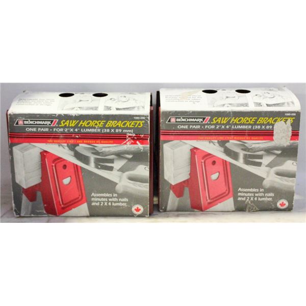 LOT OF 2 SETS OF SAW HORSE BRACKETS