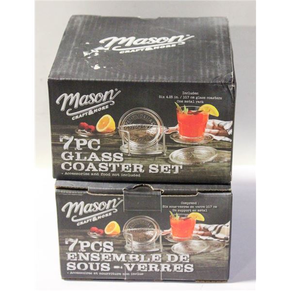 2 MASON JAR LID COASTERS