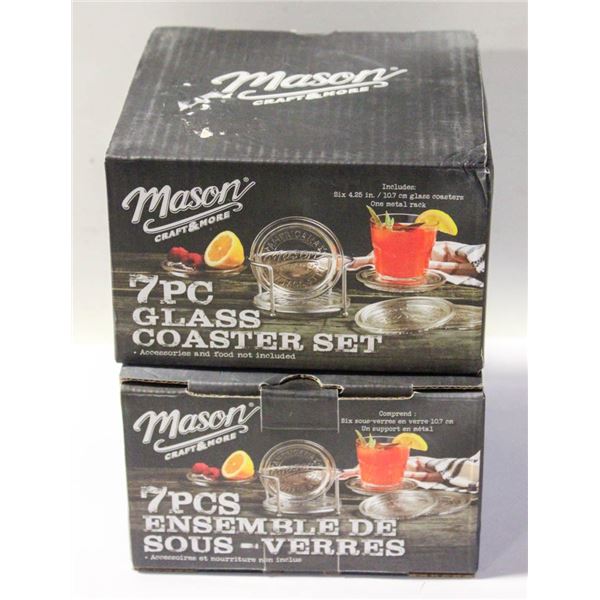 2 MASON JAR LID COASTERS